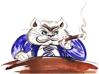 Gato gordo - ilustração alegórica da crise financeira